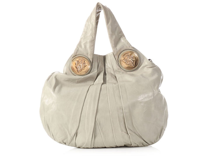 Gucci Gray Leather Hysteria Hobo