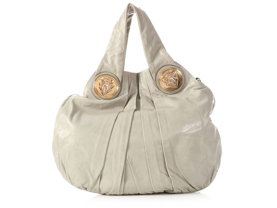 Gucci Gray Leather Hysteria Hobo