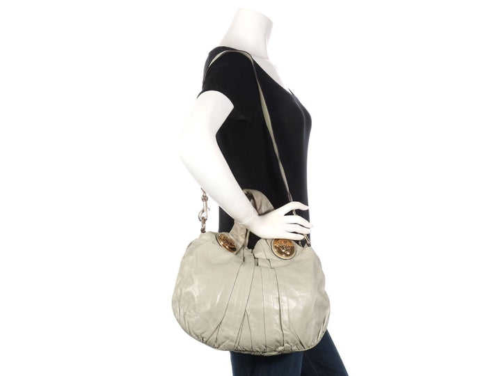 G*G Gray Leather Hysteria Hobo