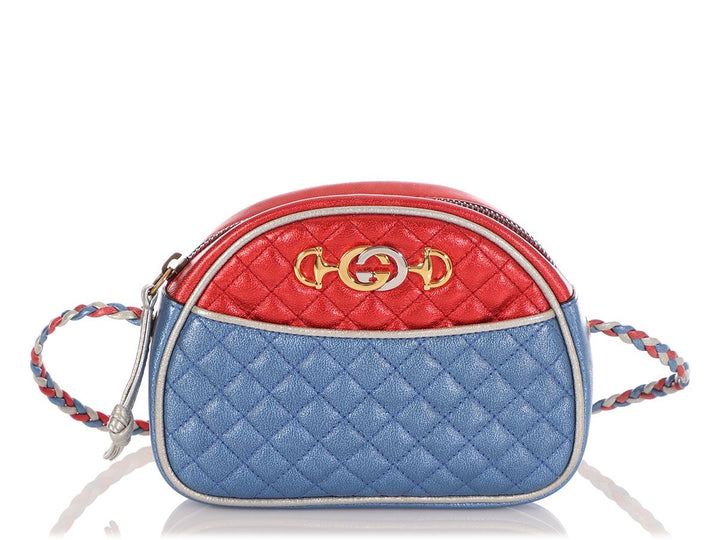 Gucci Mini Quilted Metallic Trapuntata Crossbody Bag