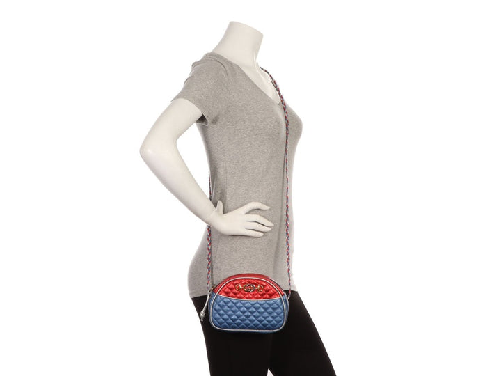 G*G Mini Quilted Metallic Trapuntata Crossbody Bag