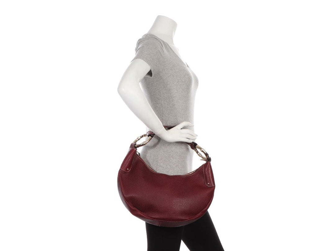 G*G Burgundy Bamboo Ring Hobo