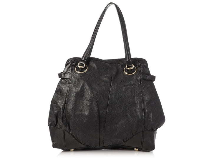 Gucci Black Guccissima Full Moon Tote