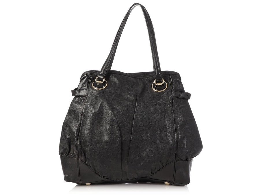 Gucci Black Guccissima Full Moon Tote