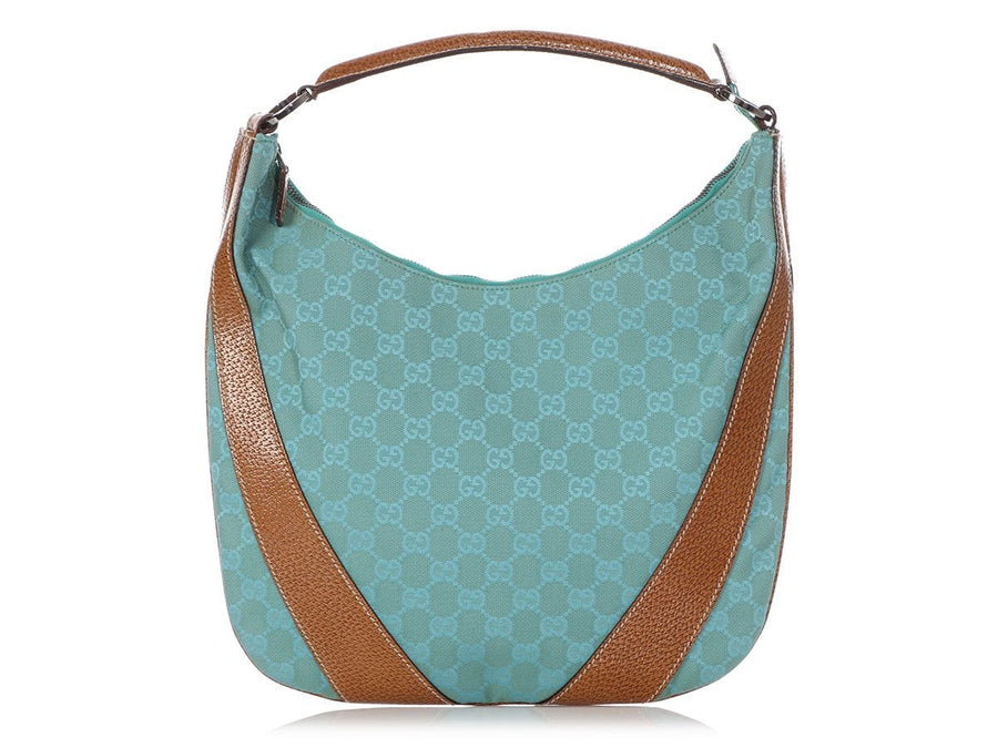 Gucci Teal GG Canvas Hobo