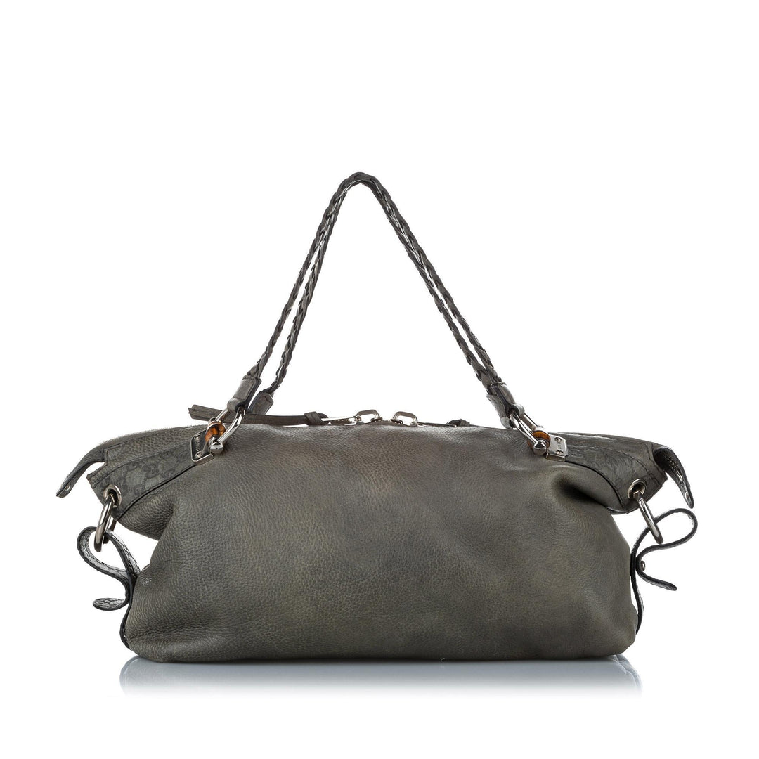 G*G Bamboo Bar Leather Shoulder Bag (SHG-19143)