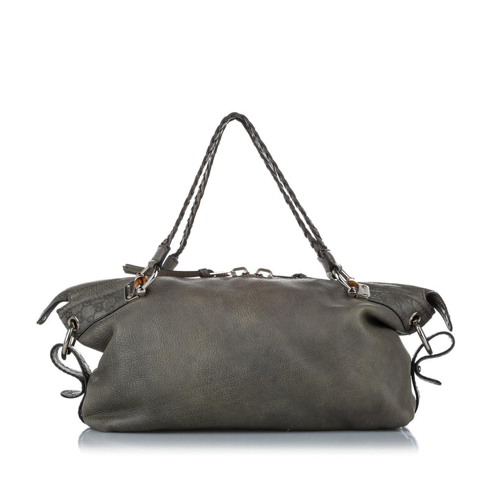 G*G Bamboo Bar Leather Shoulder Bag (SHG-19143)