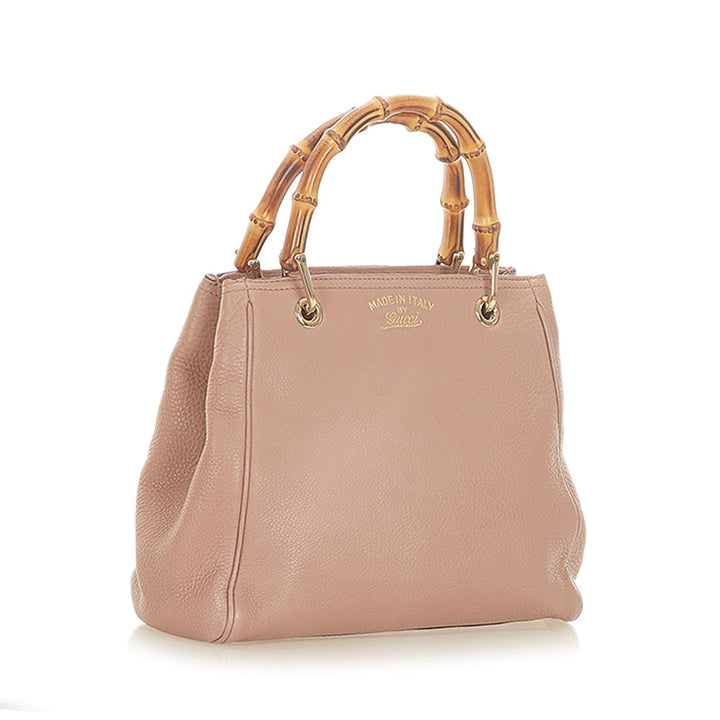 G*G Bamboo Shopper Leather Handbag (SHG-19997)