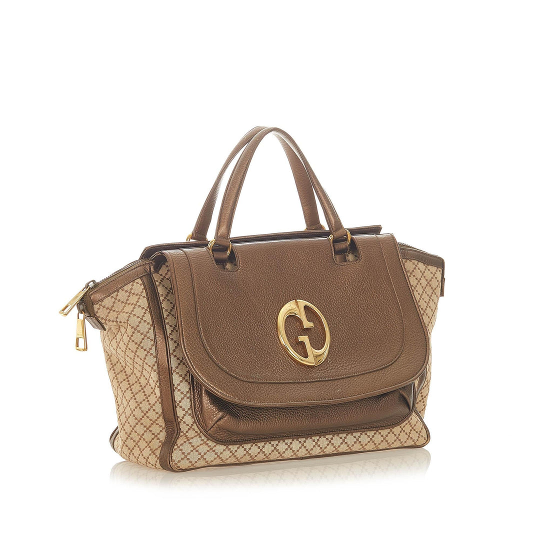 G*G Diamante 1973 Canvas Handbag (SHG-20435)