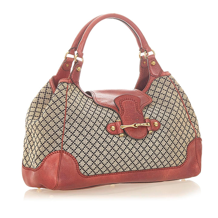 G*G Diamante New Pelham Canvas Shoulder Bag (SHG-20289)