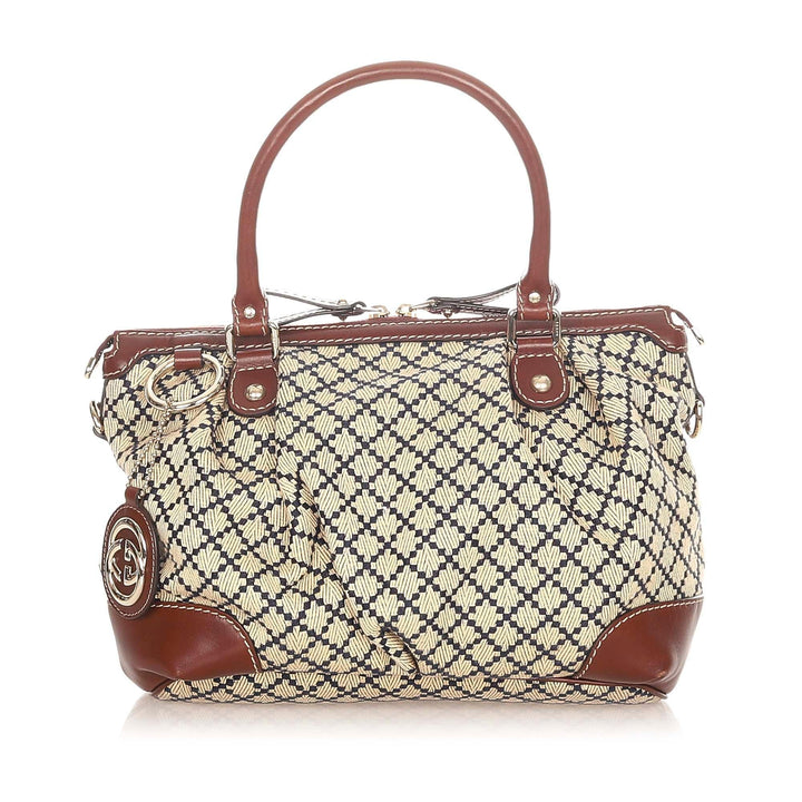 G*G Diamante Sukey Canvas Satchel (SHG-20585)