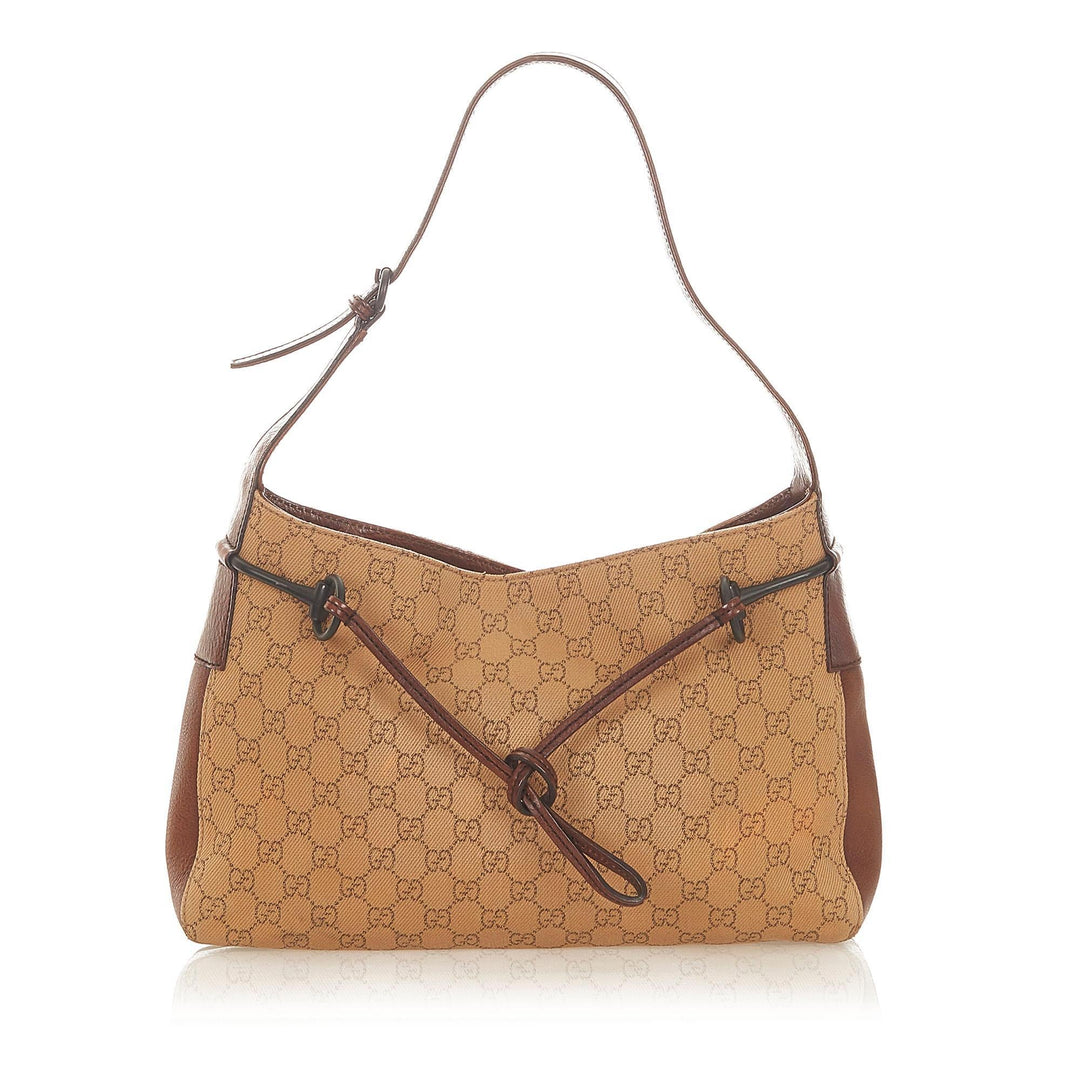 G*G GG Canvas Horsebit Shoulder Bag (SHG-20324)
