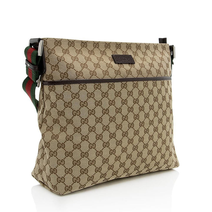 G*G GG Canvas Web Medium Messenger Bag (SHF-14575)