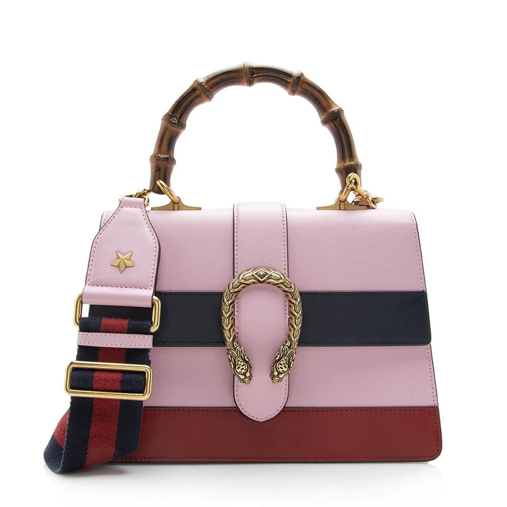 G*G Leather Bamboo Dionysus Top Handle Satchel (SHF-14590)