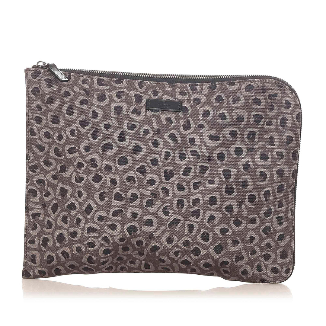 G*G Leopard Print Nylon Clutch Bag (SHG-20632)