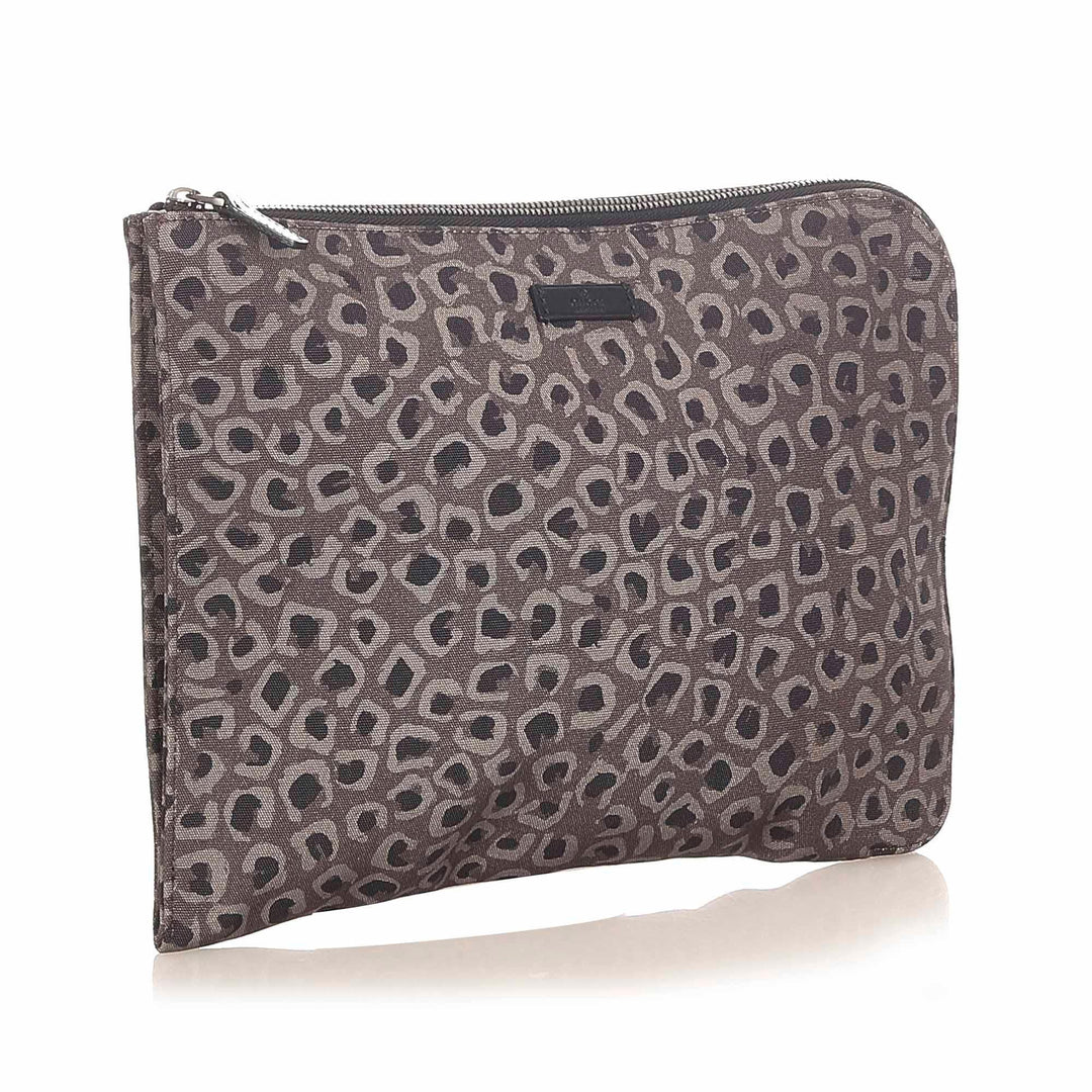G*G Leopard Print Nylon Clutch Bag (SHG-20632)