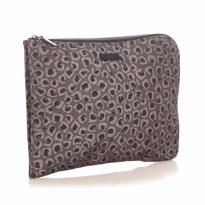 G*G Leopard Print Nylon Clutch Bag (SHG-20632)