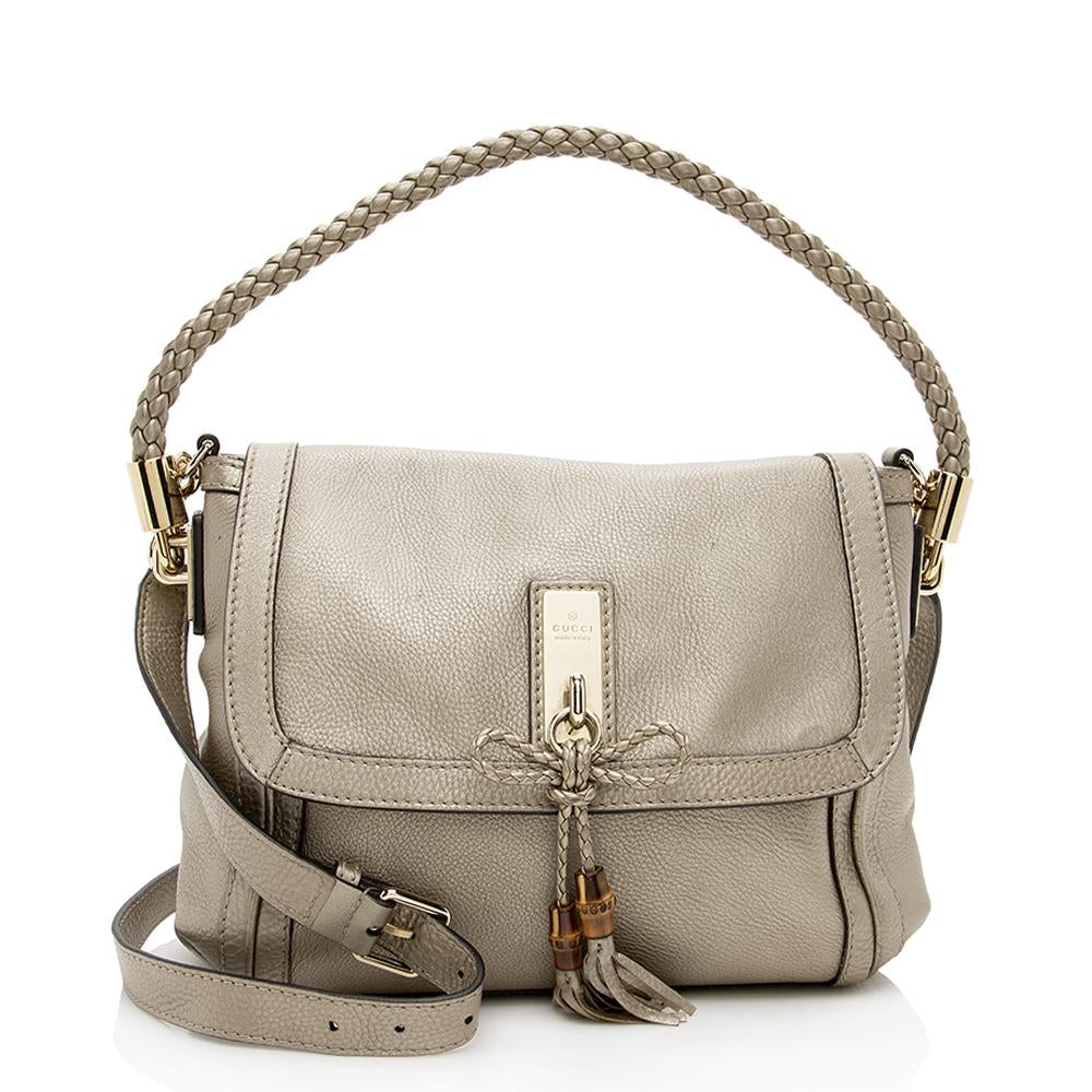 G*G Metallic Leather Bella Medium Shoulder Bag (SHF-14646)