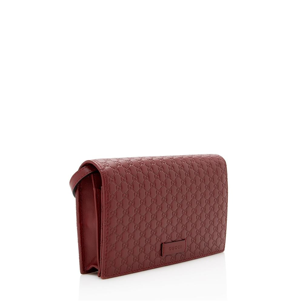 G*G MicroG*Gssima Leather Wallet Crossbody Bag (SHF-14427)