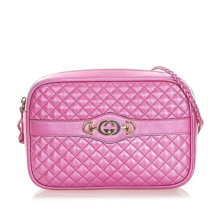 G*G Mini Trapuntata Leather Crossbody Bag (SHG-19714)
