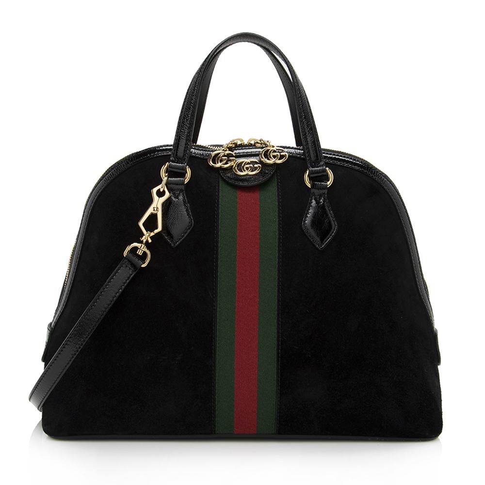 G*G Suede Ophidia Top Handle Medium Satchel (SHF-14340)