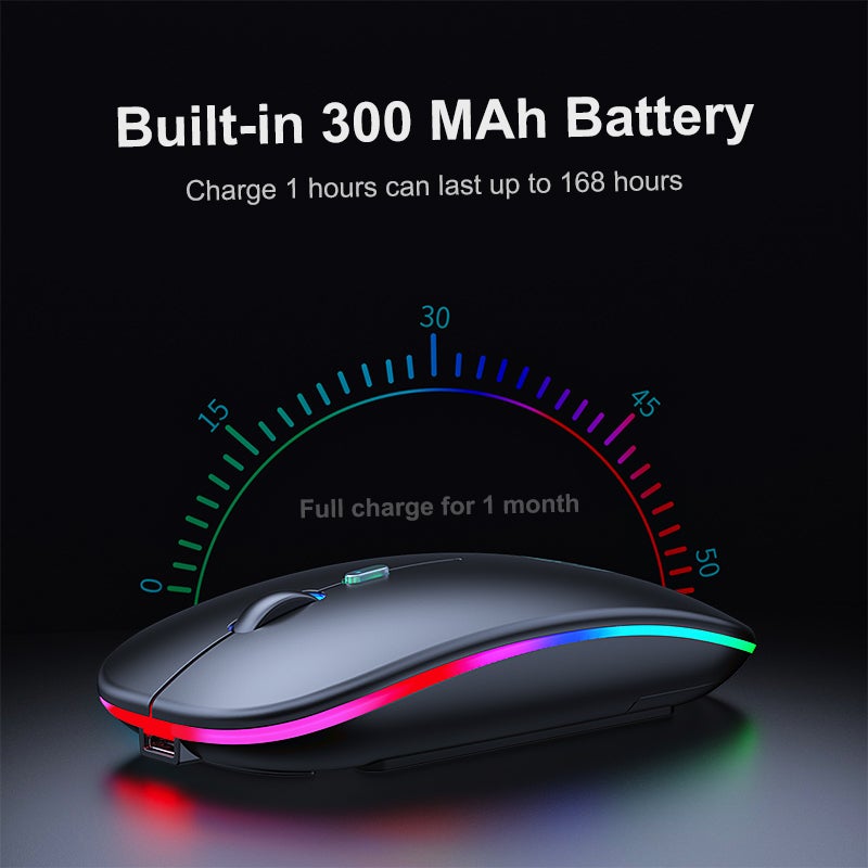 Wireless LED Backlit Ergonomic Gaming Mouse