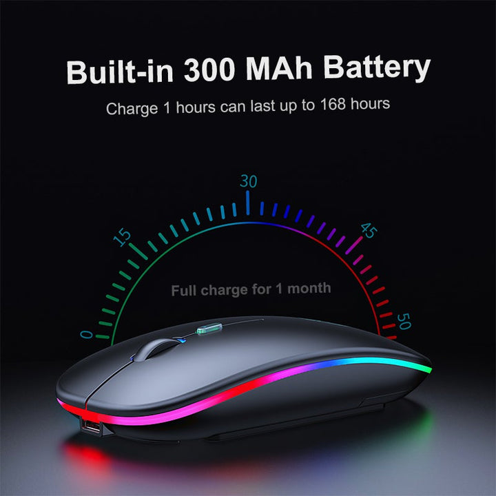 Wireless LED Backlit Ergonomic Gaming Mouse