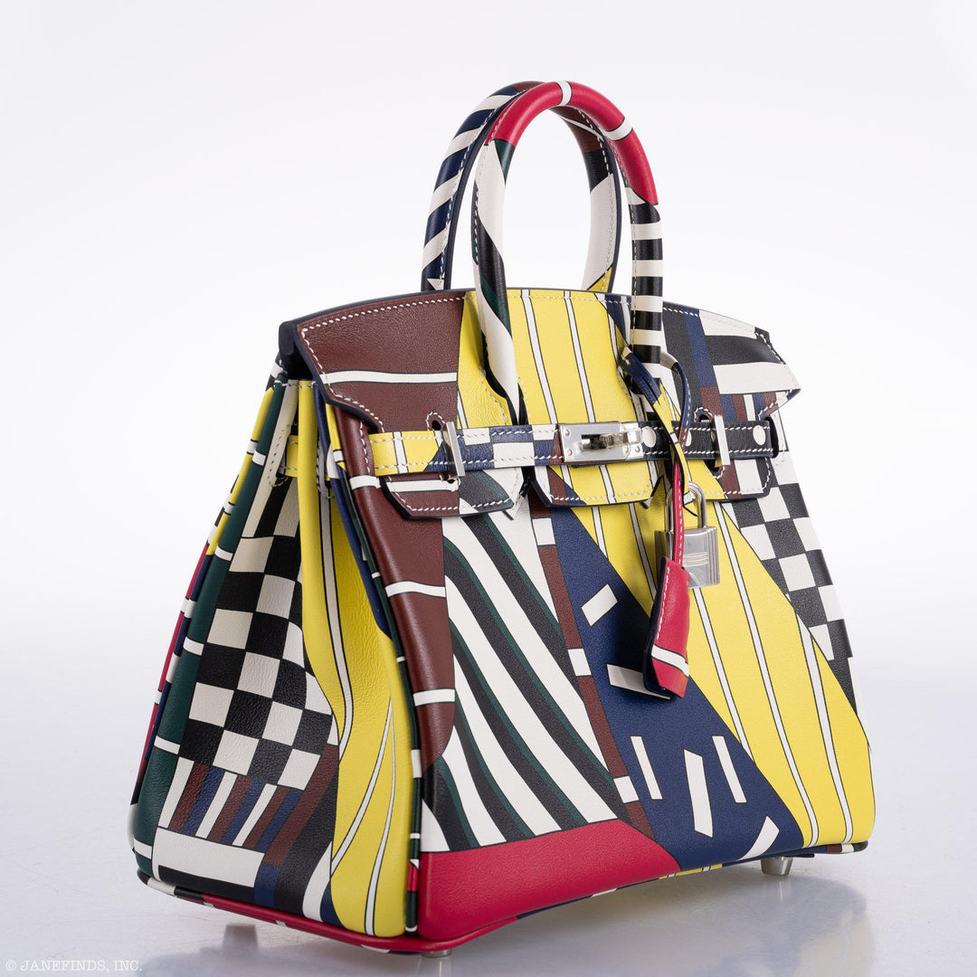Hermès Birkin 25 "One Two Three And Away We Go!" Limited Edition By Nigel Peak Multicolor Swift Leather - 2018, C