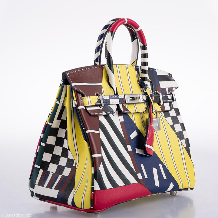Hermès Birkin 25 "One Two Three And Away We Go!" Limited Edition By Nigel Peak Multicolor Swift Leather - 2018, C