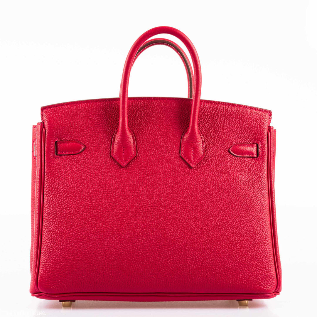 Hermès Birkin 25 Rouge Vif Togo Gold Hardware