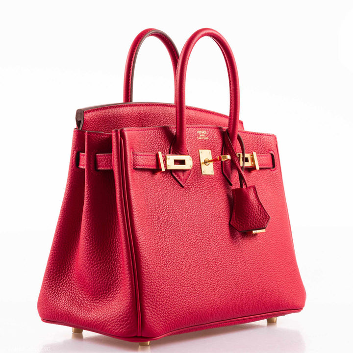 Hermès Birkin 25 Rouge Vif Togo Gold Hardware