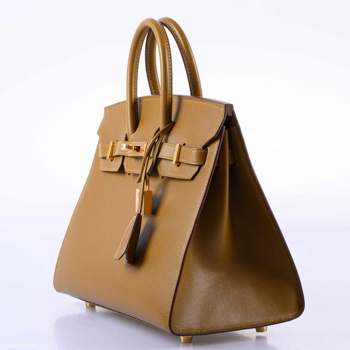 Hermès Birkin 25 Sellier Bronze Dore Madame Grain Gold Hardware