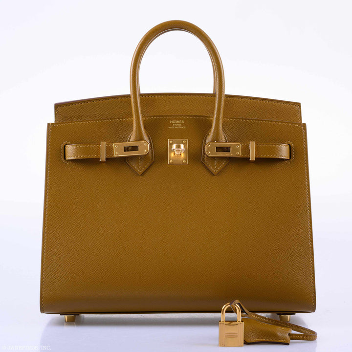Hermès Birkin 25 Sellier Bronze Dore Madame Grain Gold Hardware
