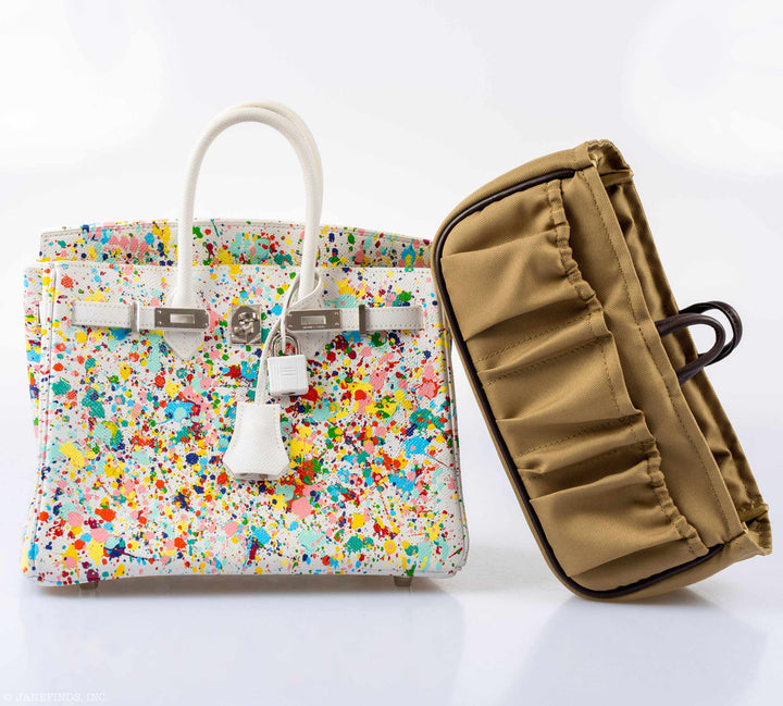 Hermès Birkin 25 White Epsom “Rainbow Fizz” Palladium Hardware * JaneFinds Custom Shop