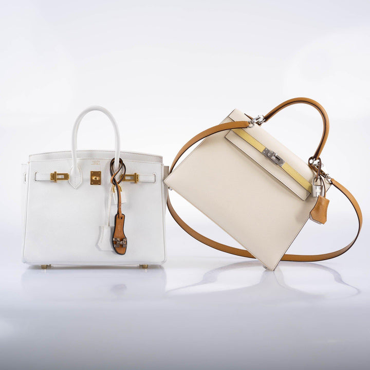 Hermès Birkin 25 White Epsom with Gold Hardware - 2013, Q Square