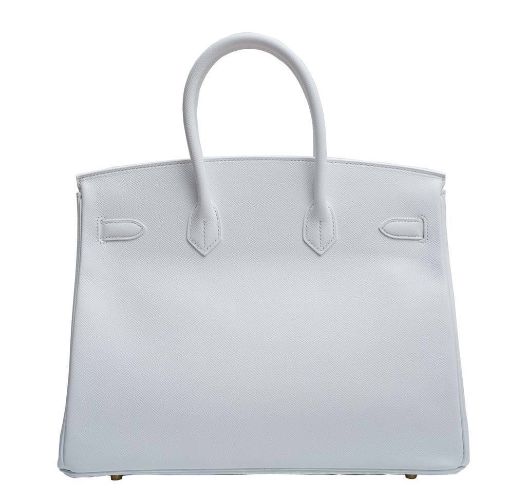 Hermès Birkin 35 Blanc Epsom Bag GHW
