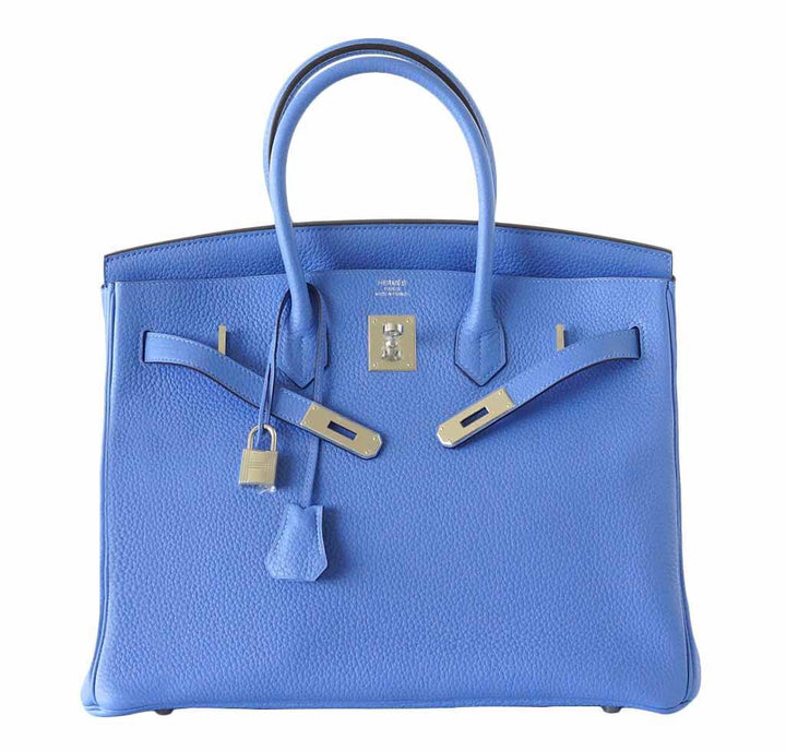 Hermès Birkin 35 Bleu Paradis Clemence Bag