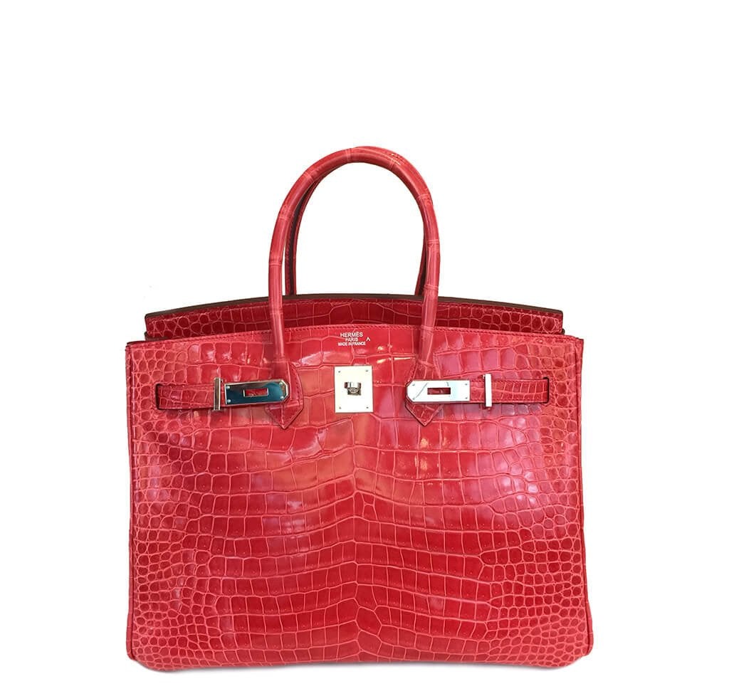 Hermès Birkin 35 Bougainvillea Porosus Crocodile Bag