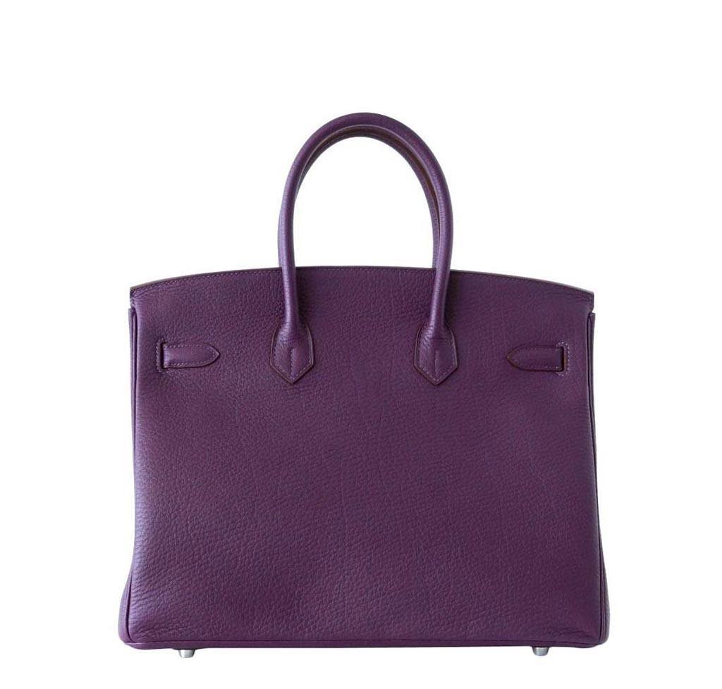 Hermès Birkin 35 Cassis Purple Fjord Bag