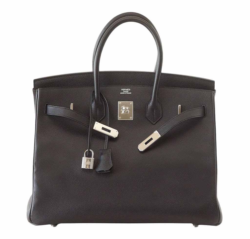 Hermès Birkin 35 Jet Black Bag PHW