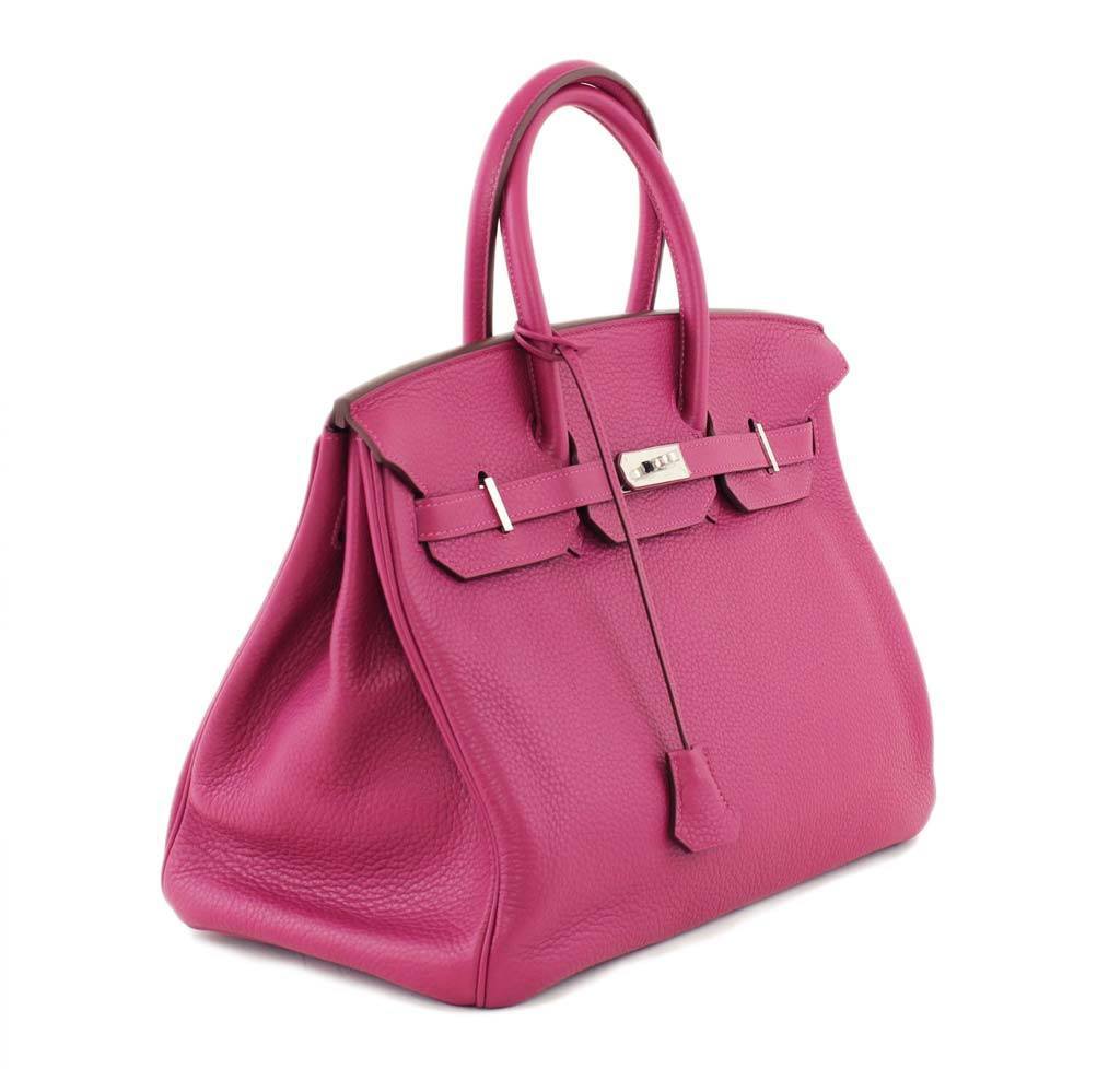 Hermès Birkin 35 Tosca Clemence Bag PHW
