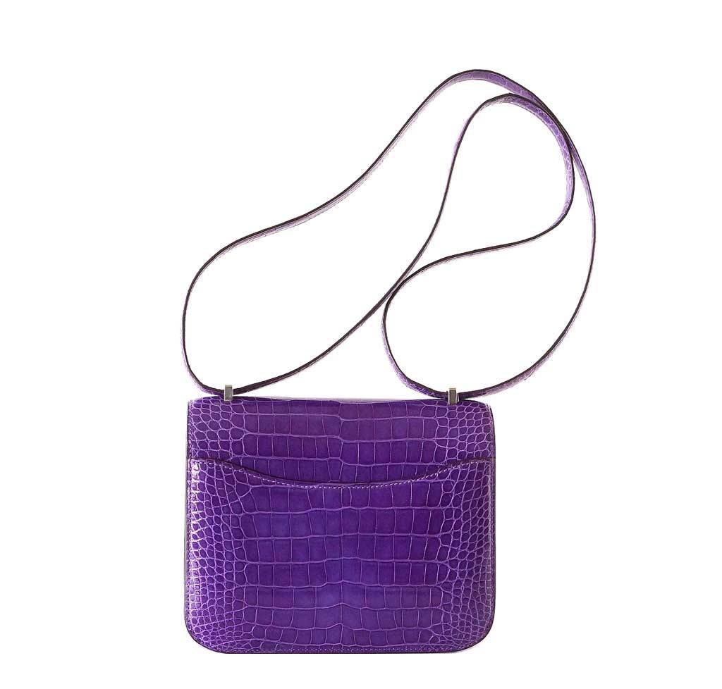 Hermès Constance 18 Alligator Ultra Violet Bag