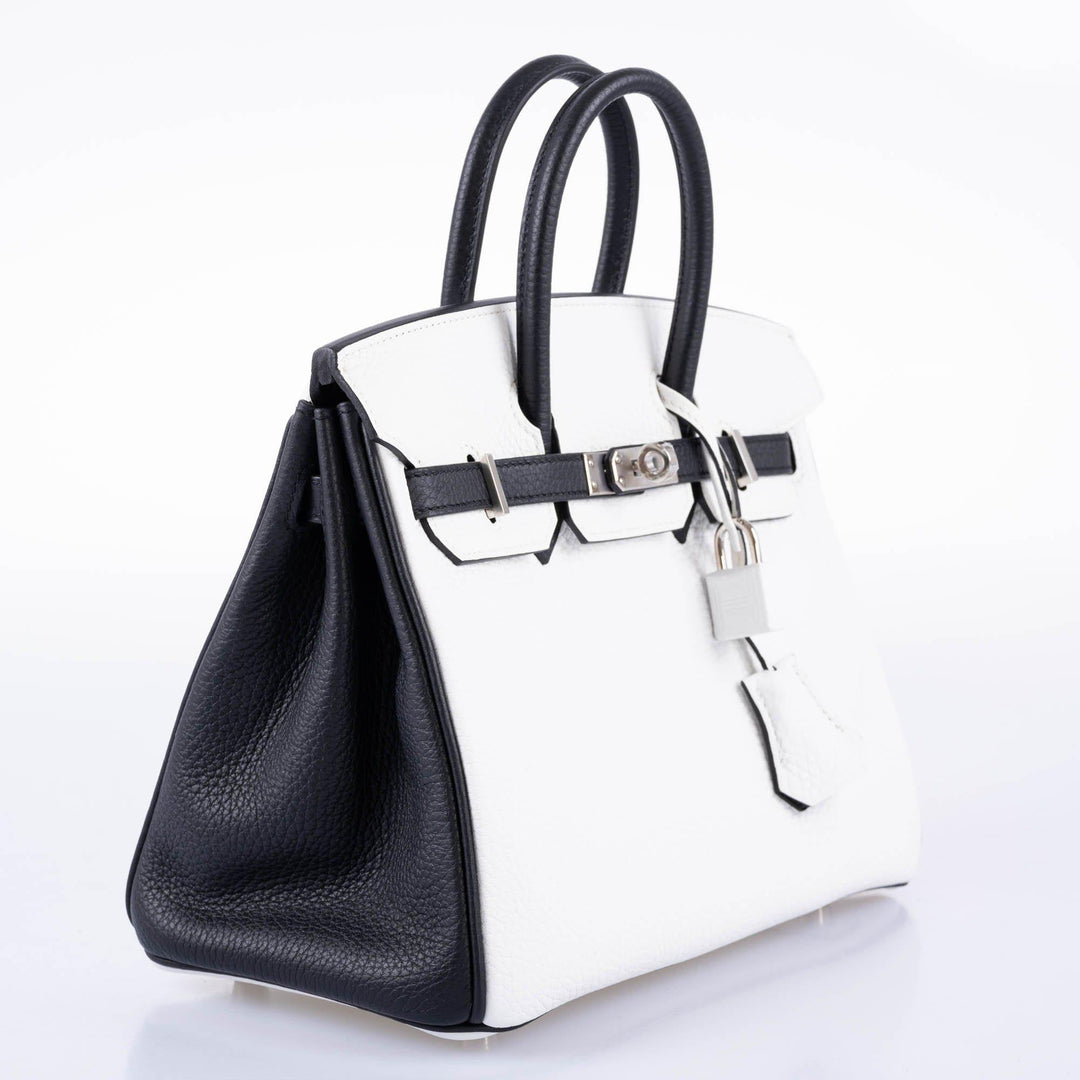 Hermès HSS Birkin 25 Black and White Togo with Palladium Hardware - 2018, C