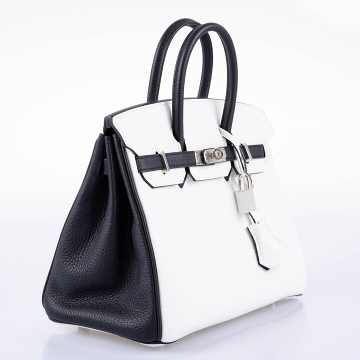 Hermès HSS Birkin 25 Black and White Togo with Palladium Hardware - 2018, C
