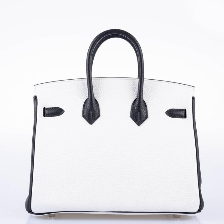Hermès HSS Birkin 25 Black and White Togo with Palladium Hardware - 2018, C
