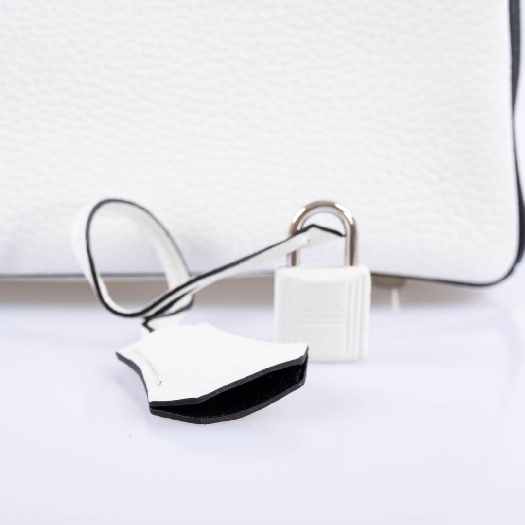 Hermès HSS Birkin 25 Black and White Togo with Palladium Hardware - 2018, C