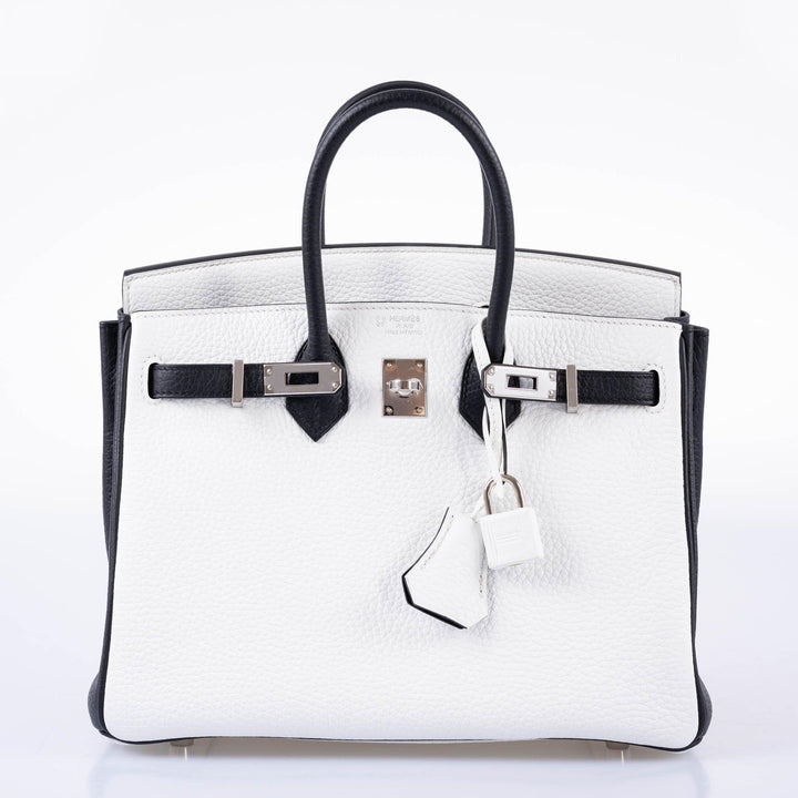 Hermès HSS Birkin 25 Black and White Togo with Palladium Hardware - 2018, C
