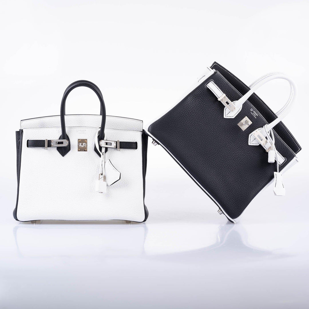 Hermès HSS Birkin 25 Black and White Togo with Palladium Hardware - 2018, C