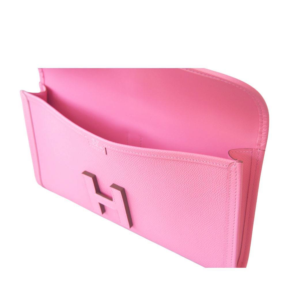 Hermès Jige 29 Rose Confetti Clutch Bag