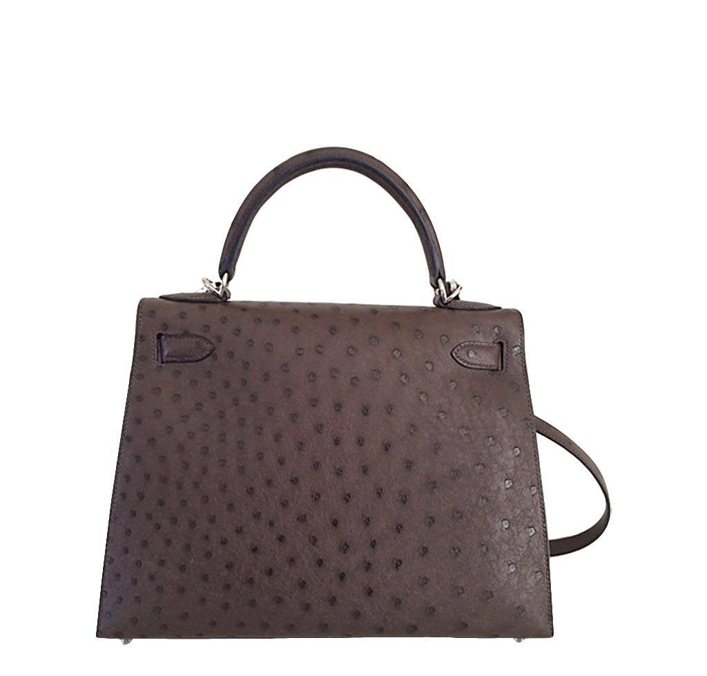 Hermès Kelly 28 Sellier Marron Palladium Hardware